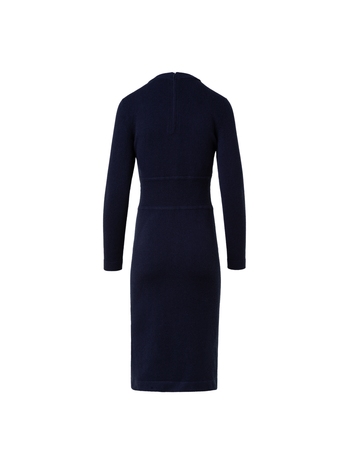 Designer Strickkleid aus Stretch Kaschmir  - Dunkelblau - Blau