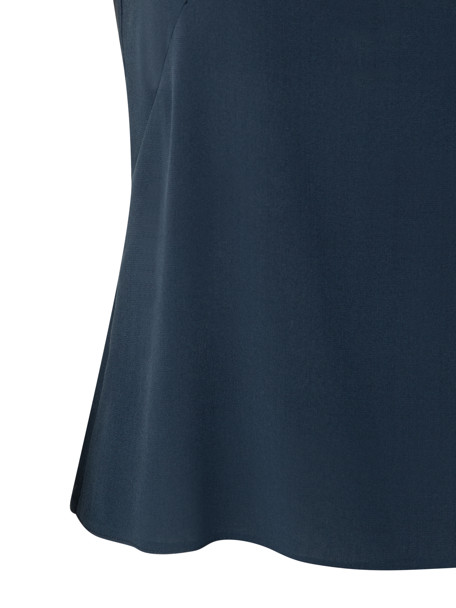 Designer Ärmellose Seidenbluse - Dunkelblau - Blau