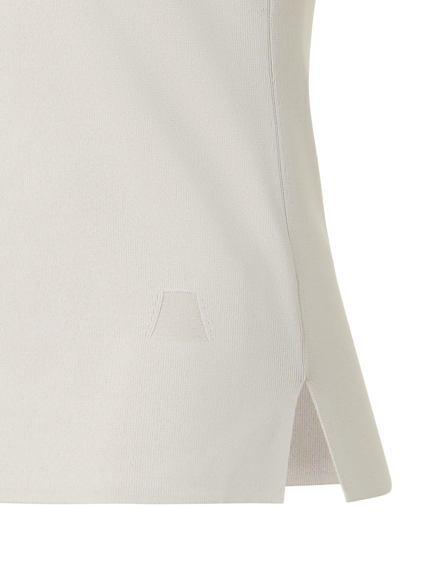 Designer Tailliertes Strick-Top aus Viskose - Beige