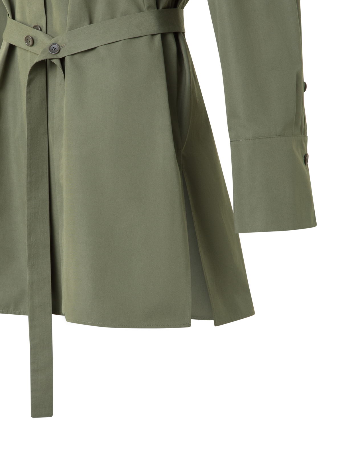 Designer Oversize Baumwoll-Tunika - Grün