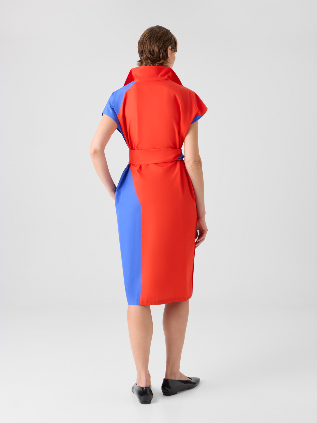 Designer Baumwoll-Hemdblusenkleid mit High-Plains-Druck - Bunt #editorial