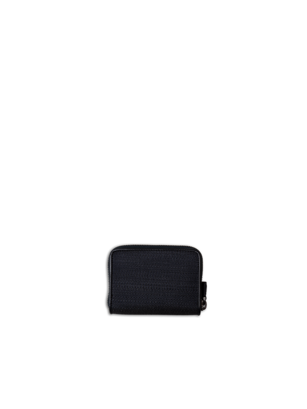 Designer Small Zip Wallet - Schwarz - Dunkelblau