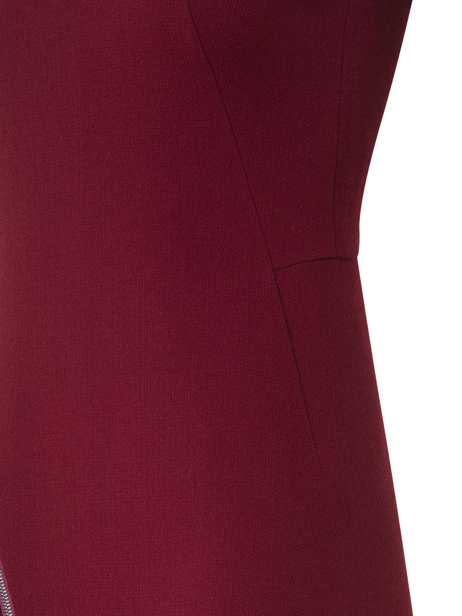 Designer Asymmetrisches Kleid aus Woll-Doubleface - Rot