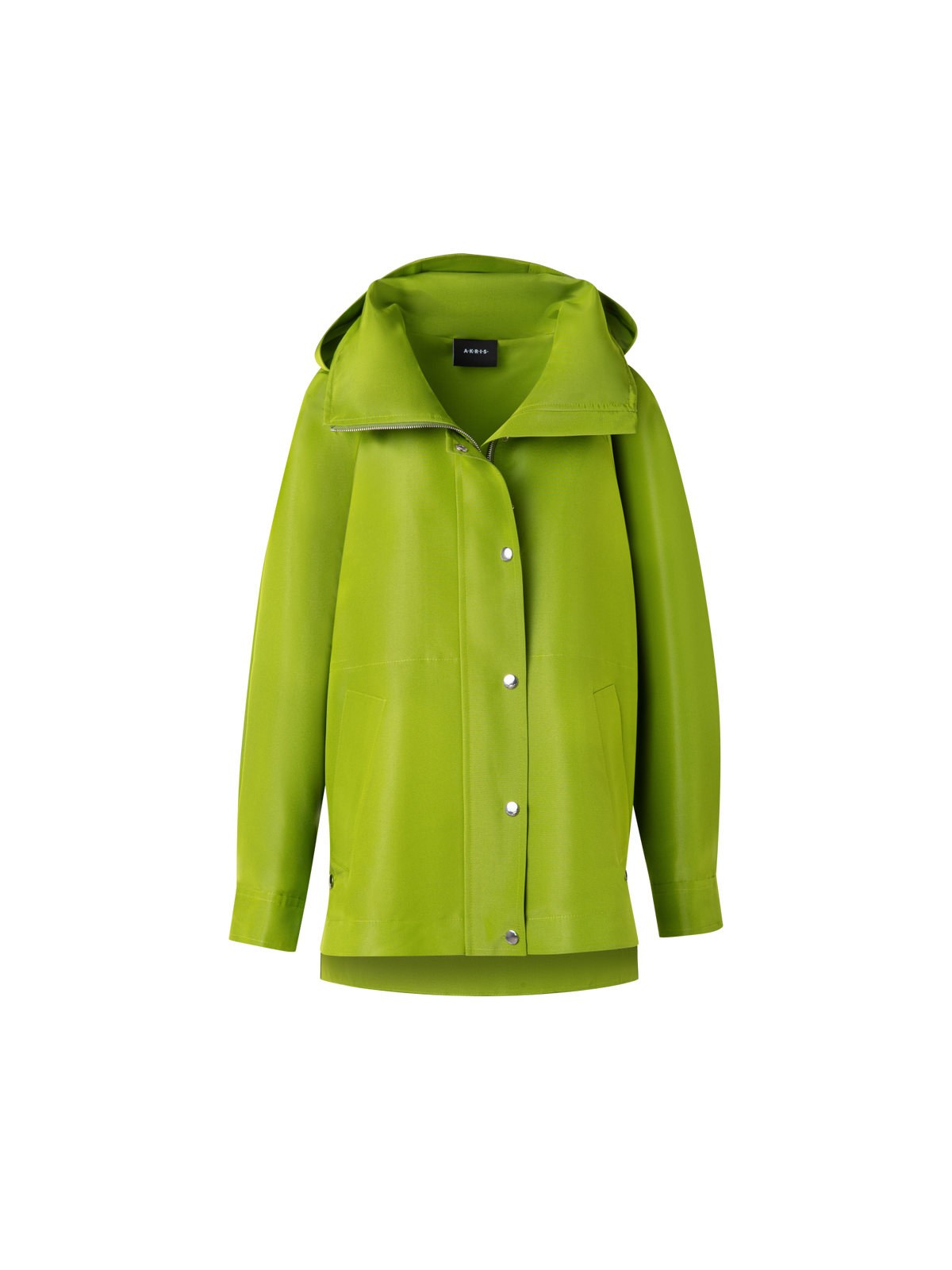 Designer Wasserfester Oversize-Seiden-Parka - Grün