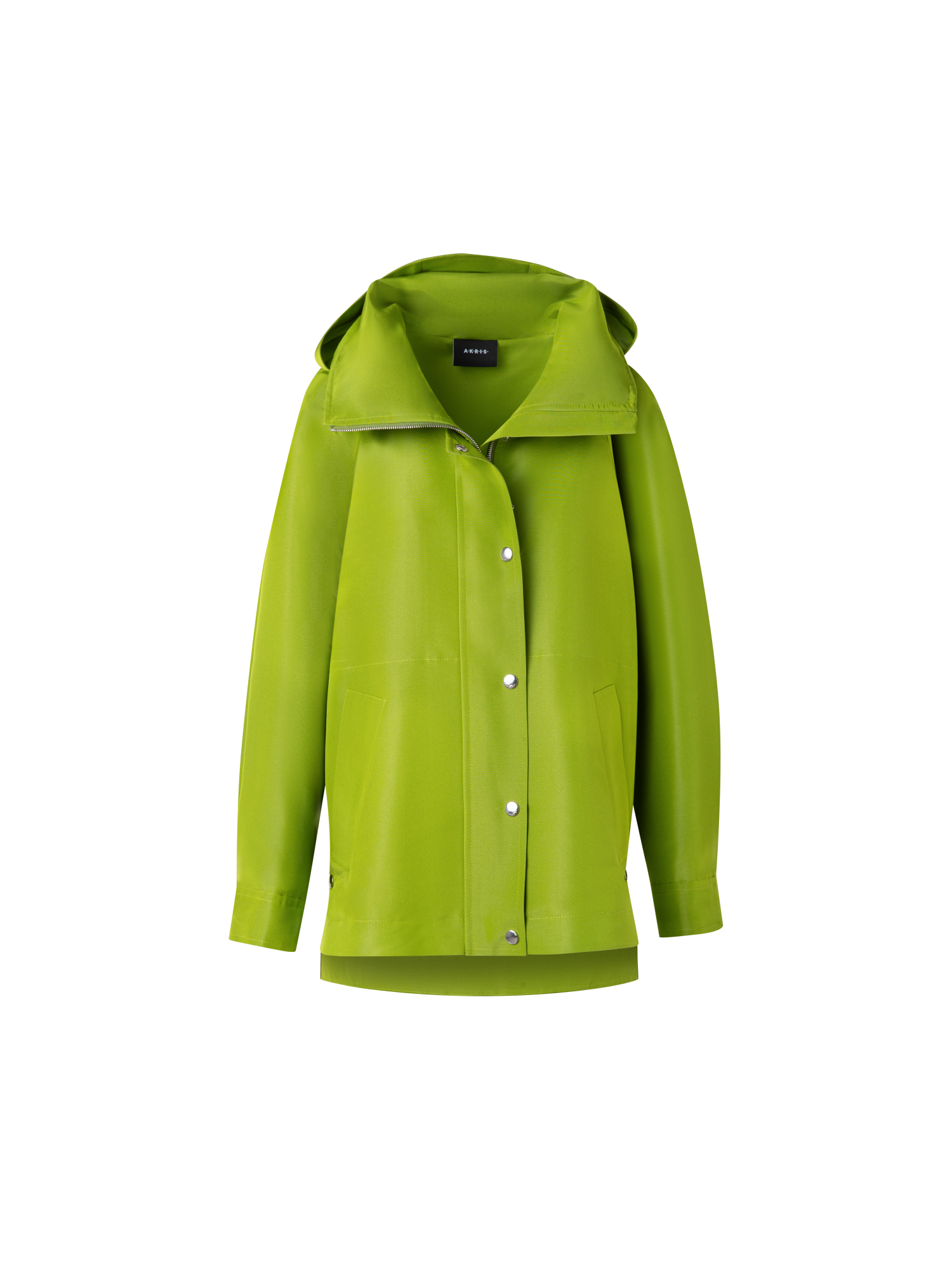 Designer Wasserfester Oversize-Seiden-Parka - Grün