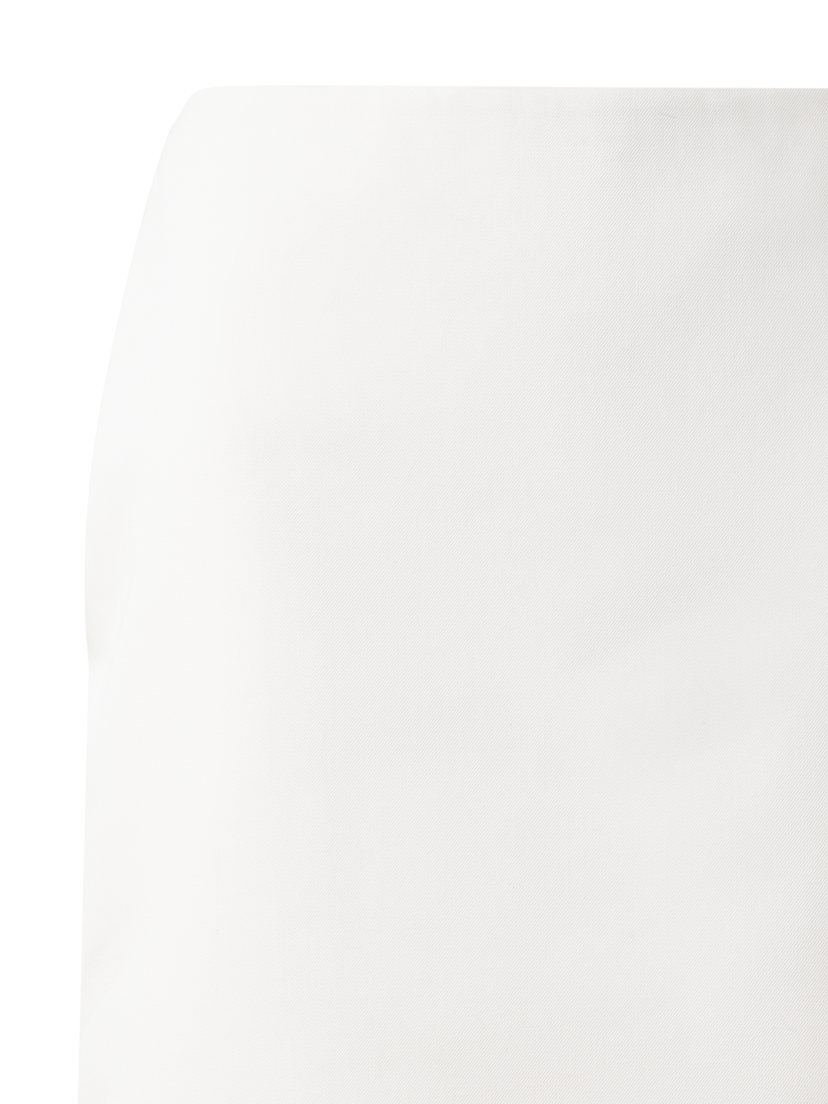 Designer Kurzer Bleistiftrock aus Baumwoll-Doubleface - Ecru - Weiss