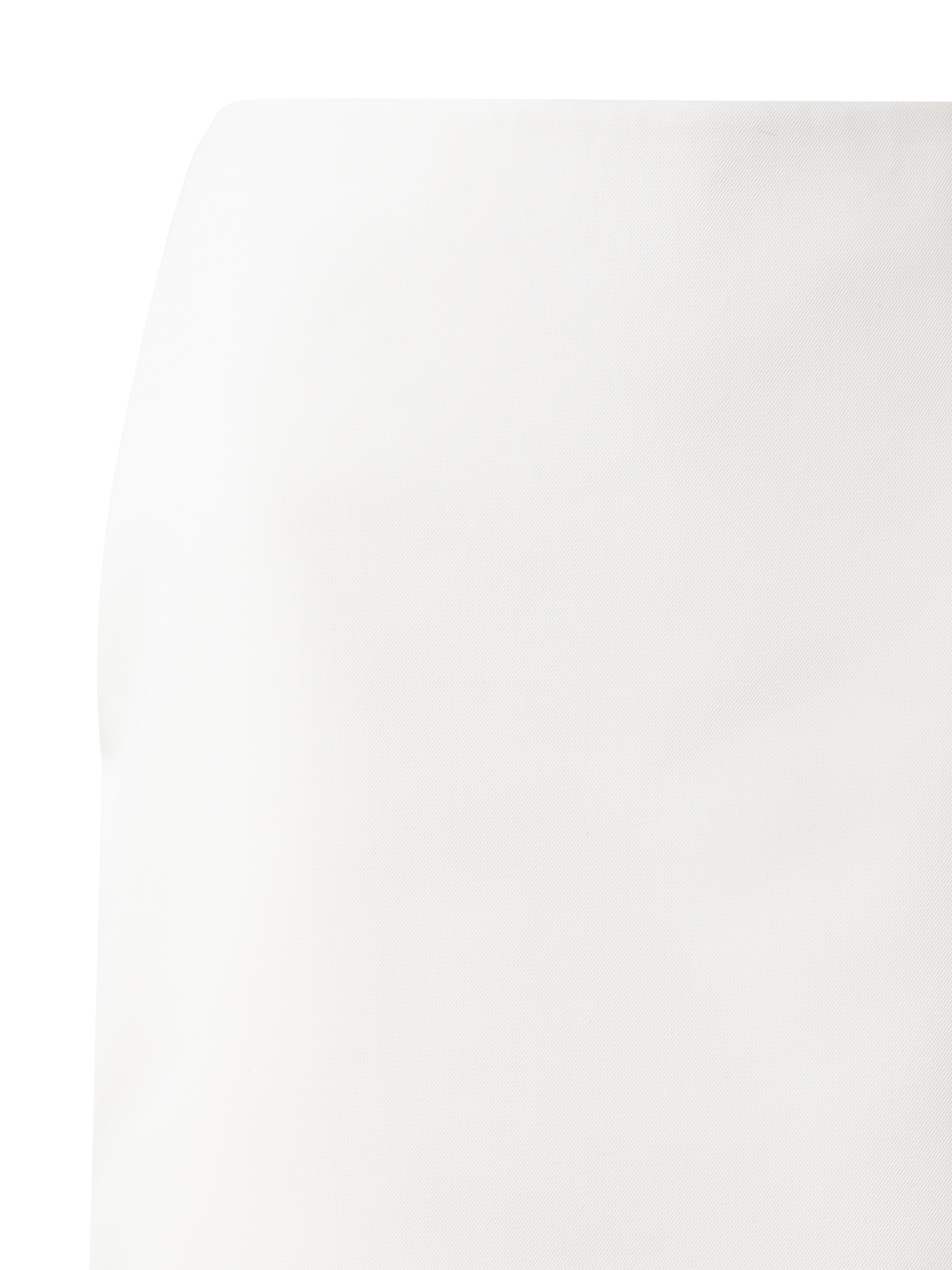 Designer Kurzer Bleistiftrock aus Baumwoll-Doubleface - Ecru - Weiss