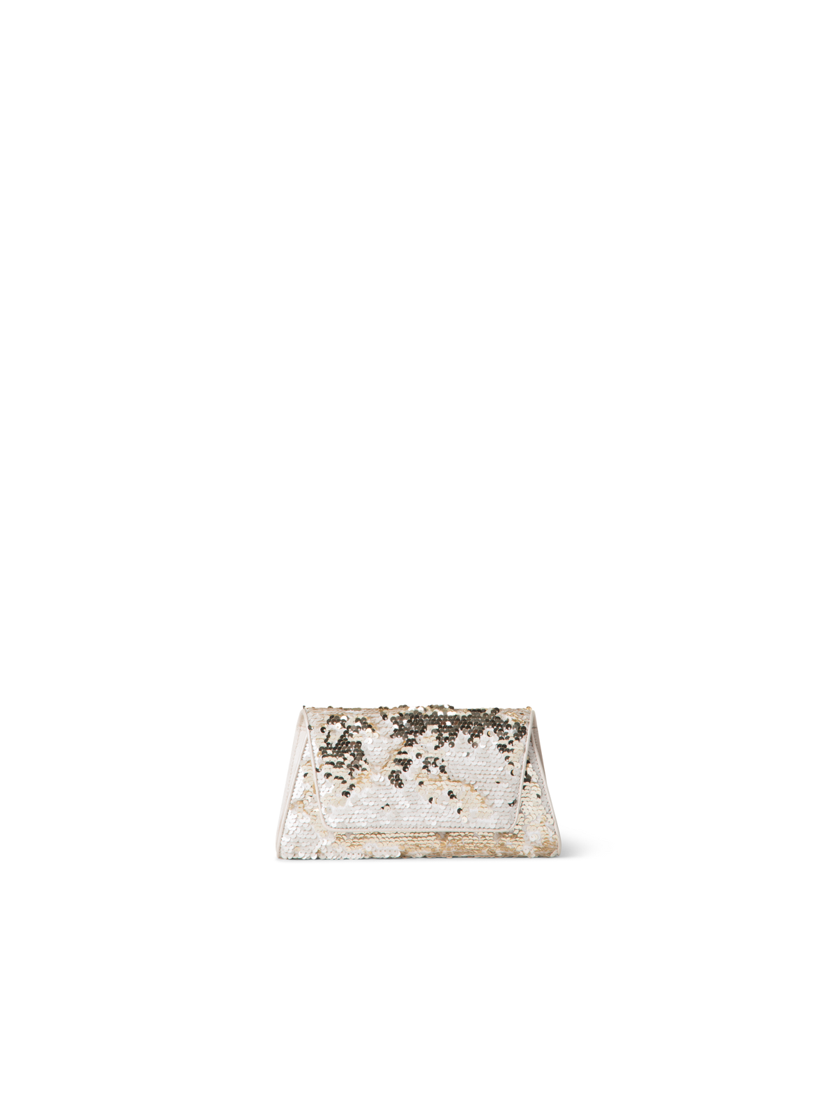 Designer Anouk Mini Trapezoid Clutch - Gold - Ecru - Weiss