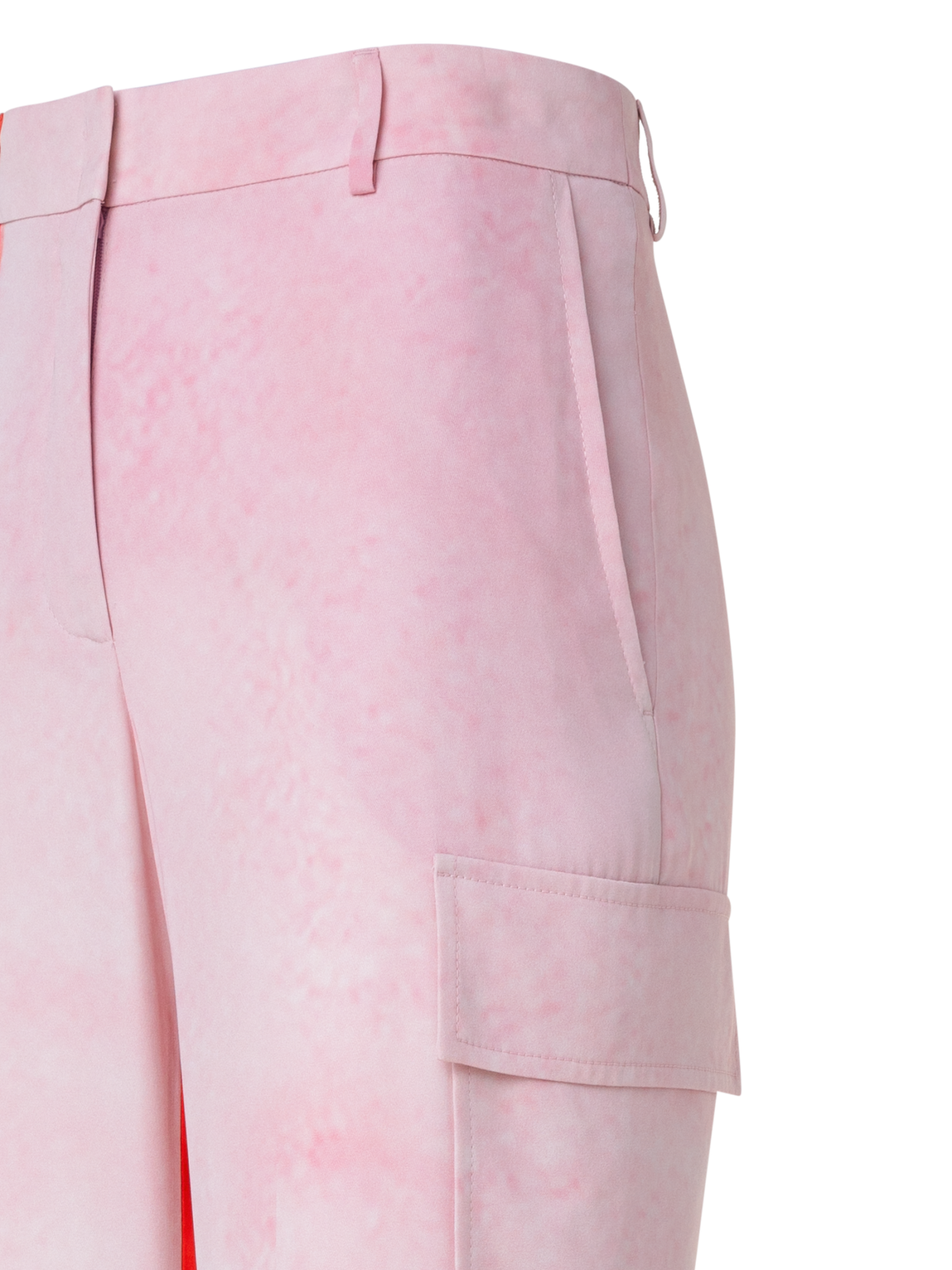 Designer Seiden-Cargo-Hose mit Spectra Druck - Bunt