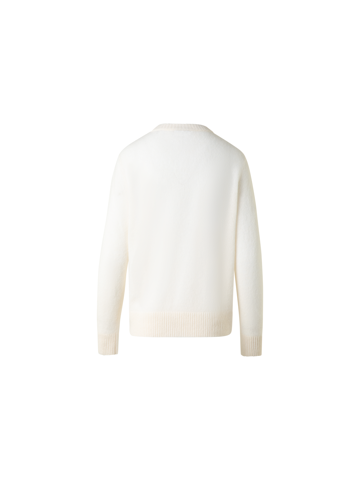 Designer Oversize-Pullover aus Kaschmir und Seide - Weiss