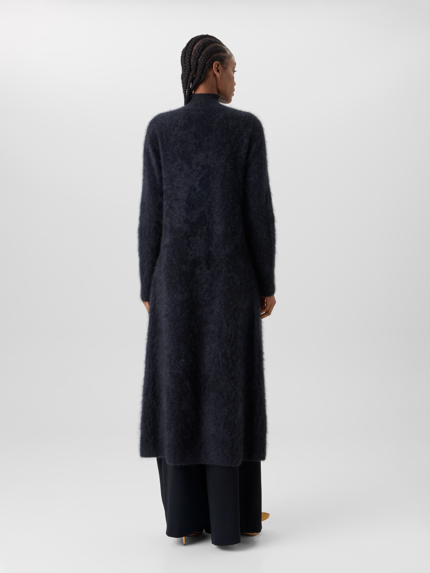 Designer Maxi-Strickmantel aus Cloud Cashmere - Grau 