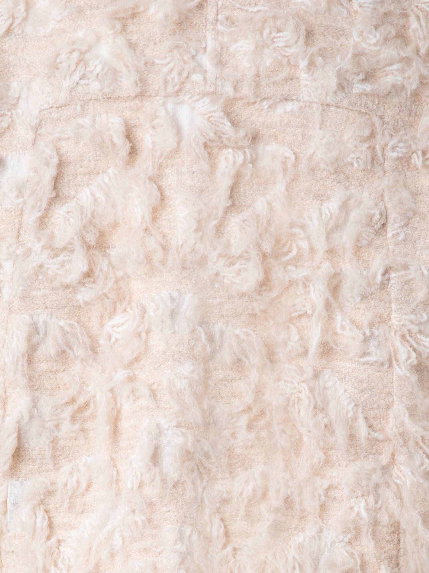 Designer Kurze Jacke in 3D Jacquard - Beige