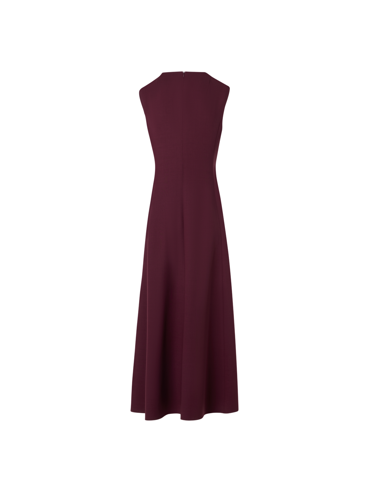Designer Midikleid aus Woll-Double-Face mit Knotendetail - Rot