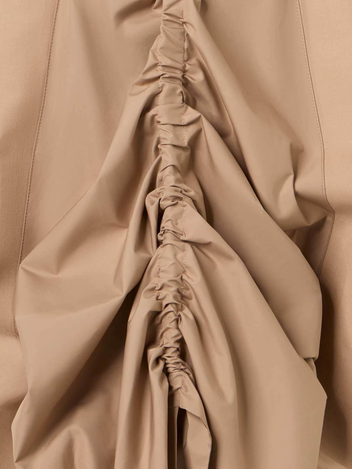 Designer Bleistiftrock aus Baumwoll-Doubleface - Beige