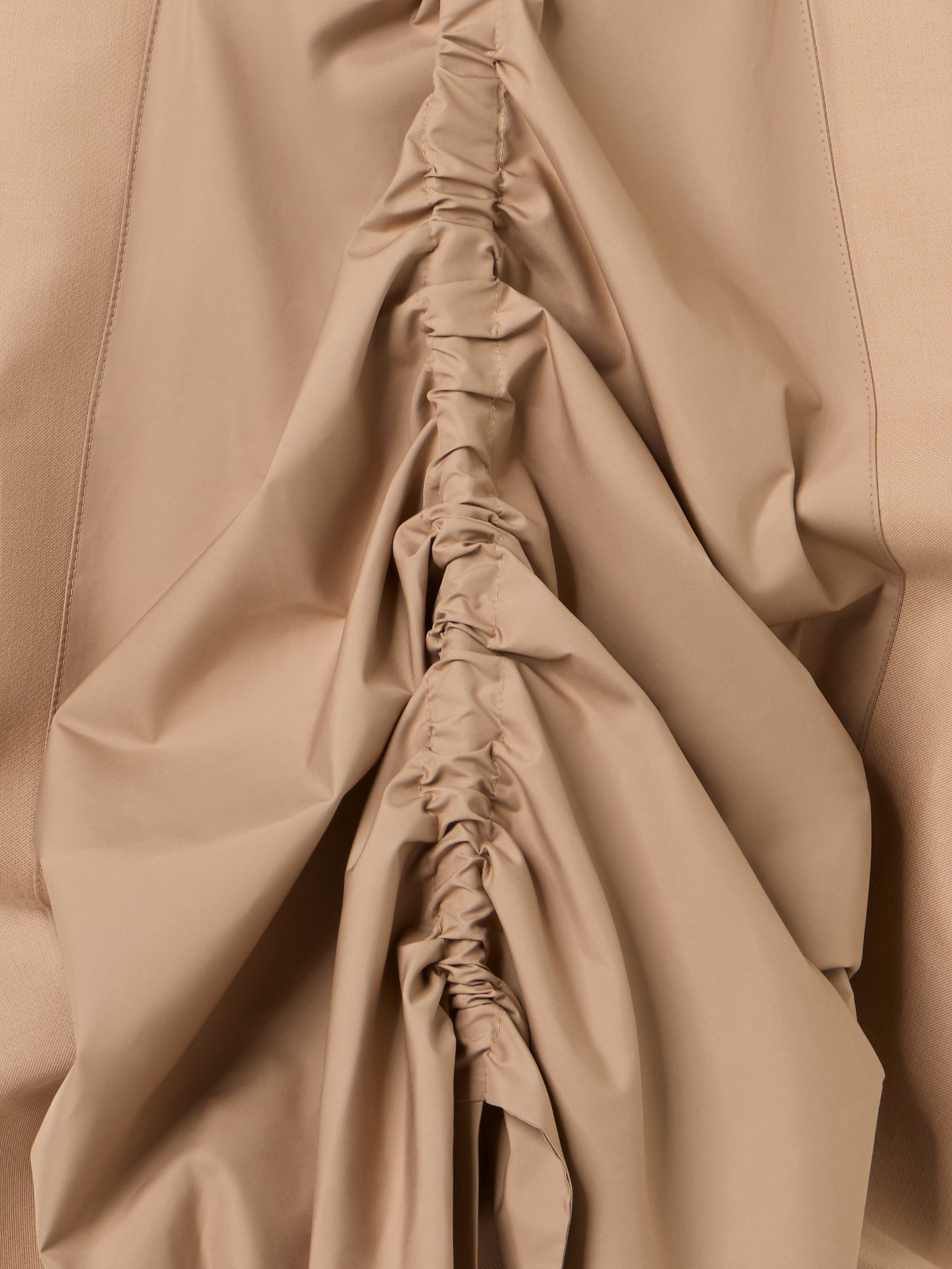Designer Bleistiftrock aus Baumwoll-Doubleface - Beige