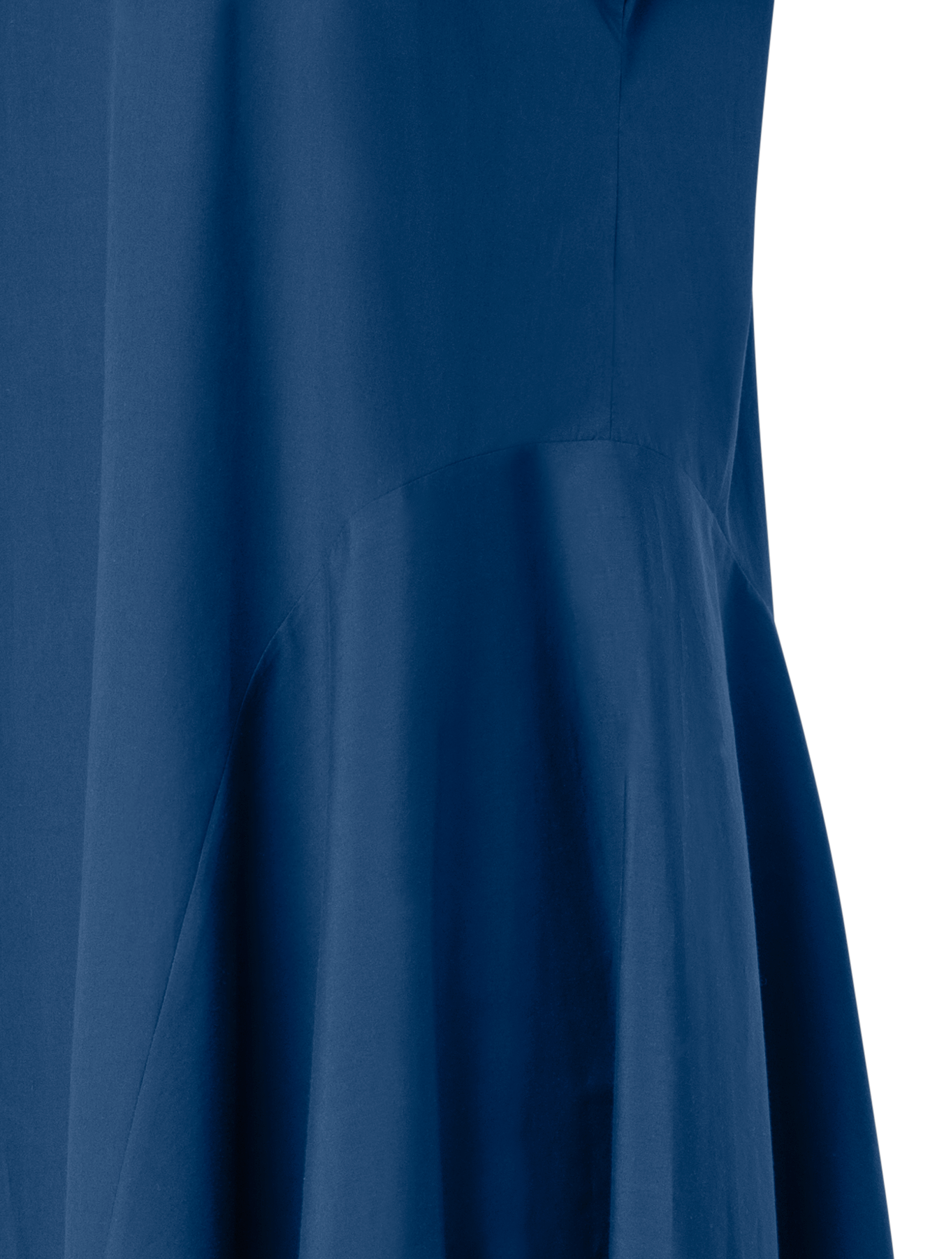 Designer Midi-Blusenkleid mit asymmetrischem Saum - Dunkelblau - Blau