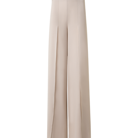 Weite Seidenhose mit Schlitzen