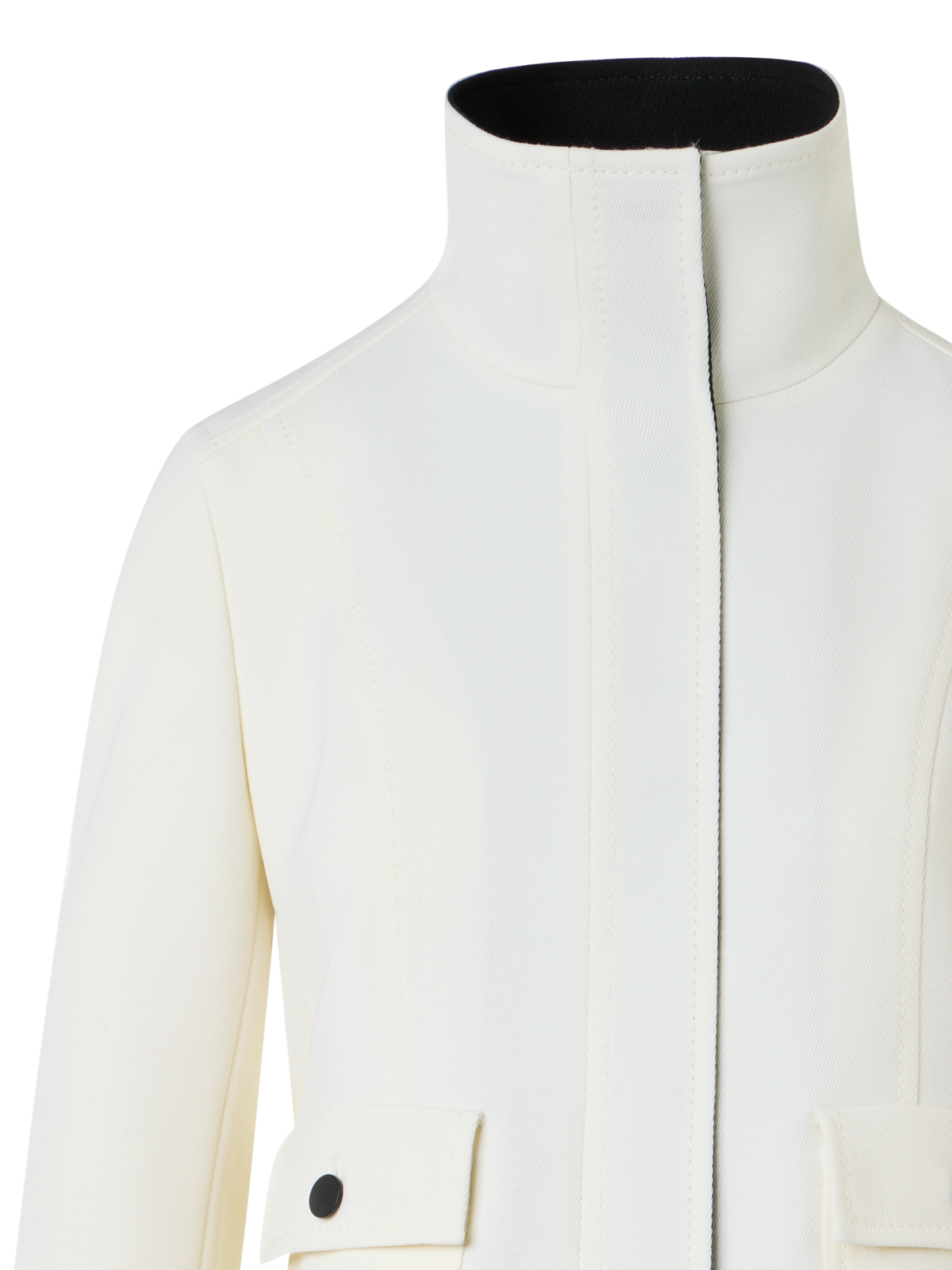 Designer Jacke aus kontrastierendem Woll-Trikotin - Bunt - Ecru