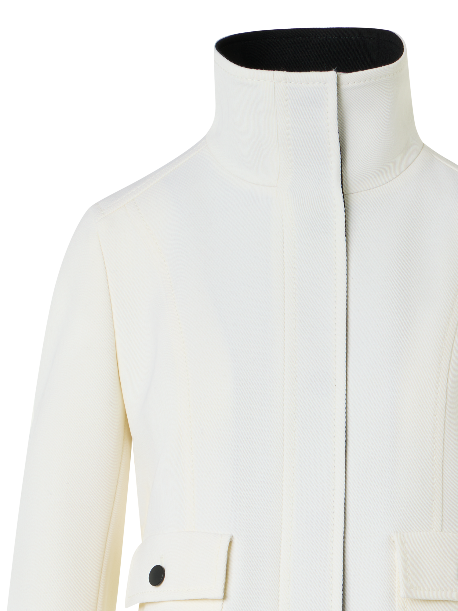 Designer Jacke aus kontrastierendem Woll-Trikotin - Bunt - Ecru
