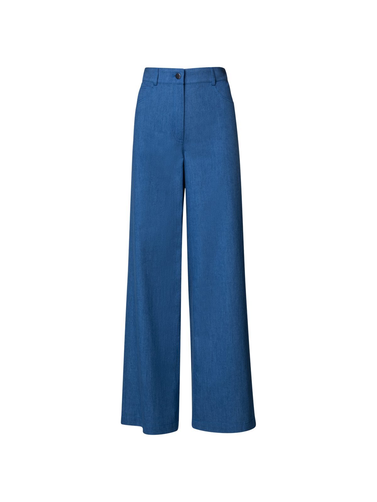 Designer Weite Hose aus Baumwoll-Lyocell-Denim
