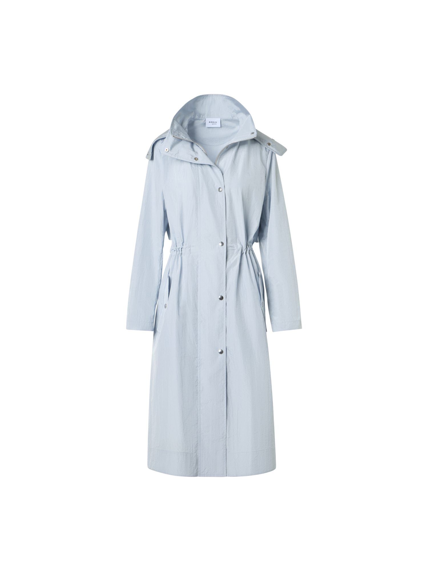 Designer Wasserabweisender leichter Midi-Parka - Blau