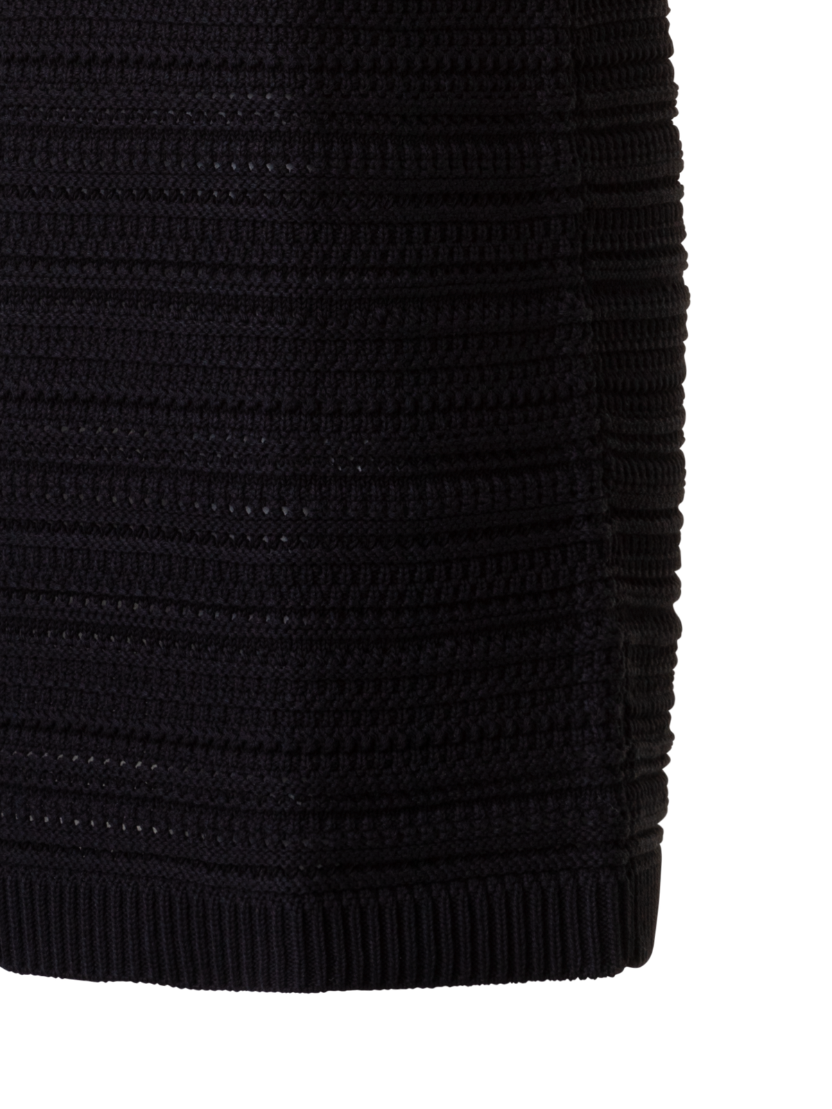 Designer Polo-Strickkleid aus Baumwolle - Schwarz