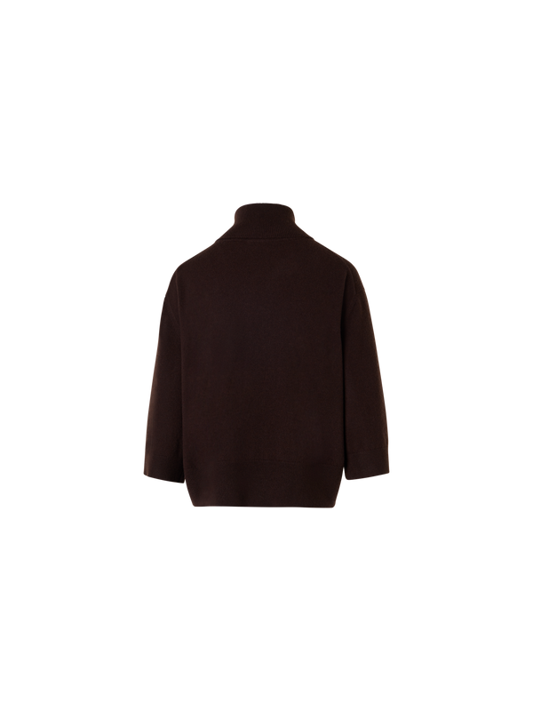 Designer Rollkragenpullover aus Kaschmir - Braun