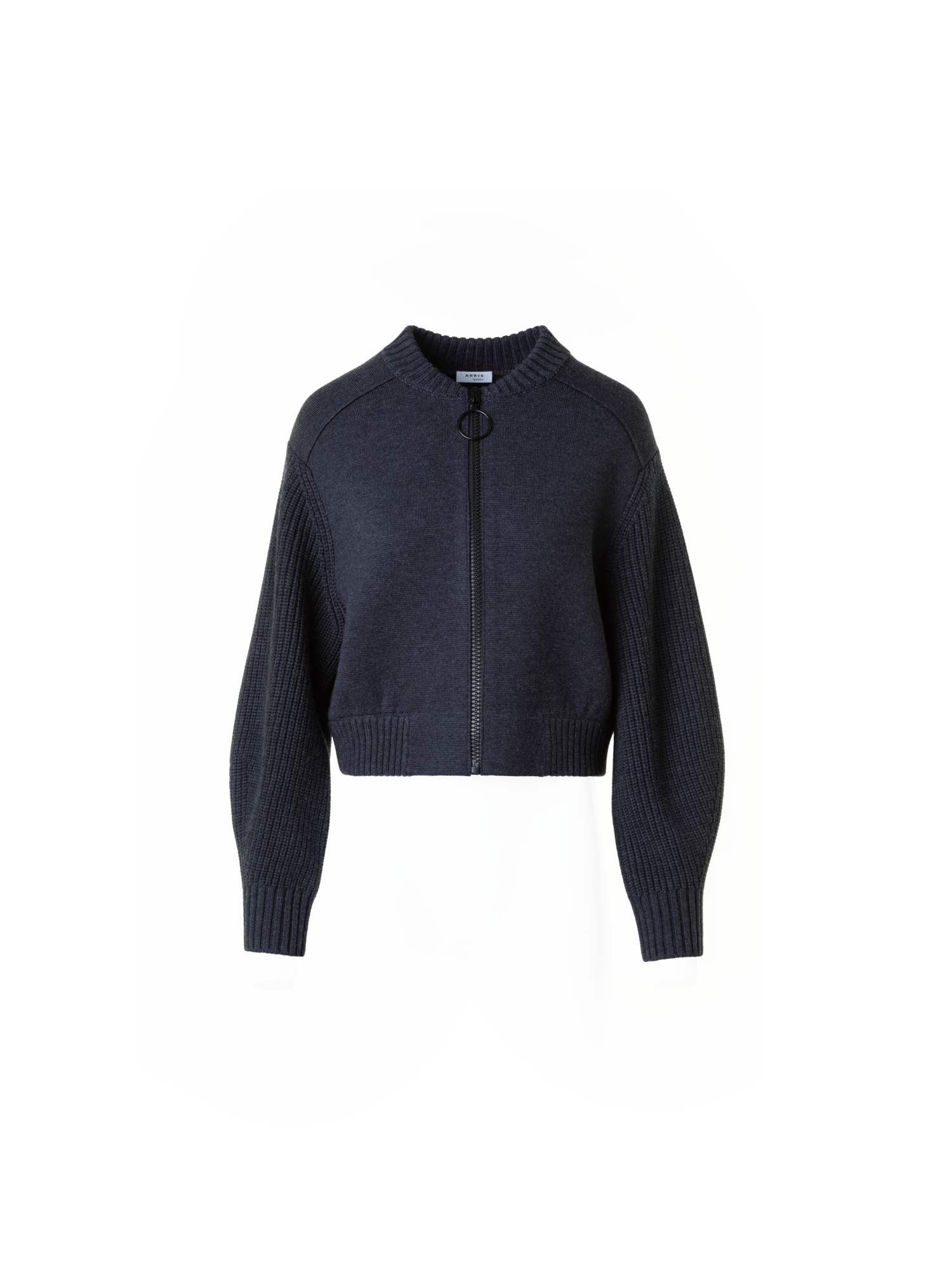 Designer Wolle Milano Strickblouson - Grau