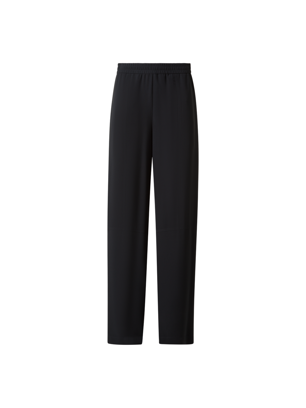 Designer Relaxed Tapered Sporty Hose aus Seide - Schwarz