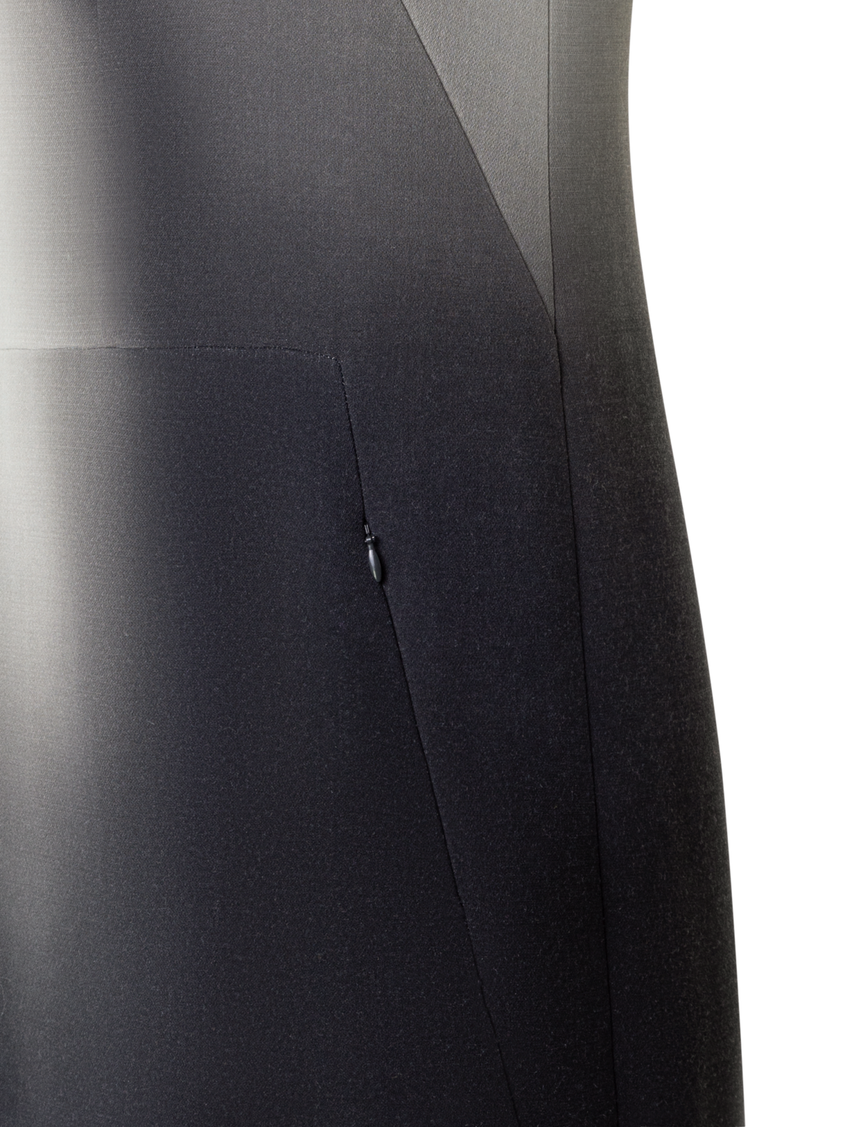 Designer Etuikleid aus Woll-Doubleface mit Shadow Druck - Grau - Bunt