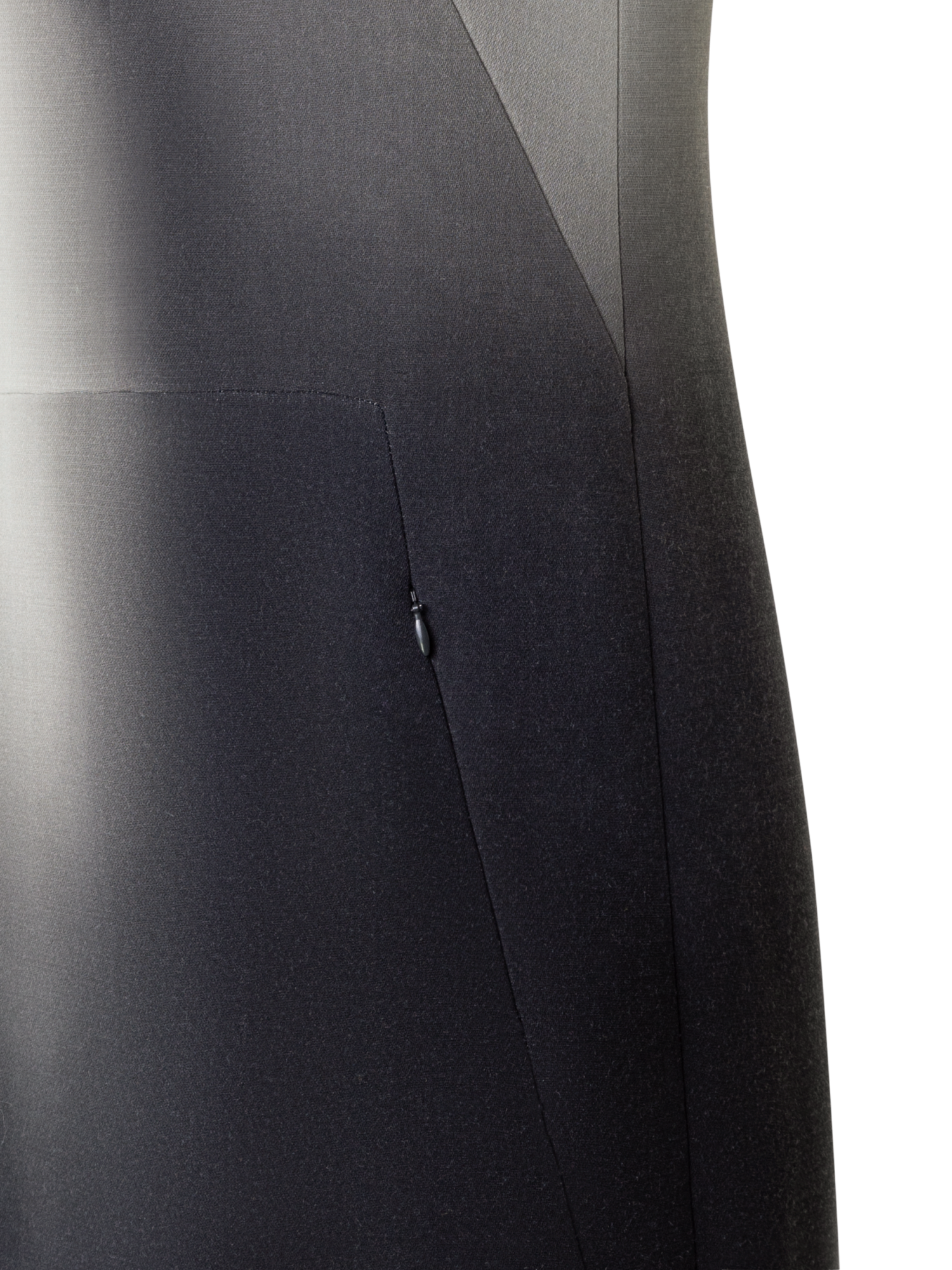 Designer Etuikleid aus Woll-Doubleface mit Shadow Druck - Grau - Bunt