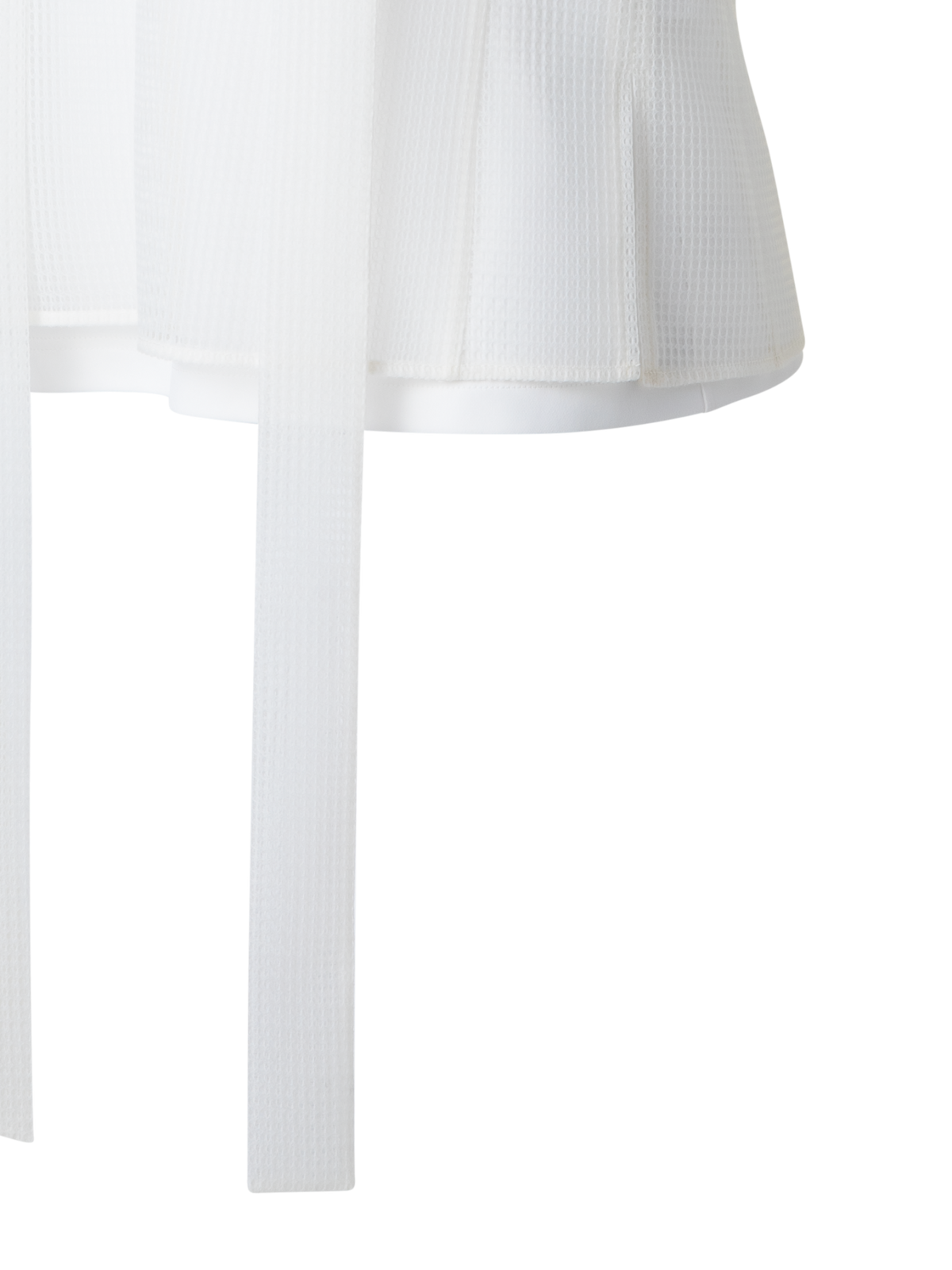 Designer Ärmellose Techno-Bluse mit Schleife - Weiss