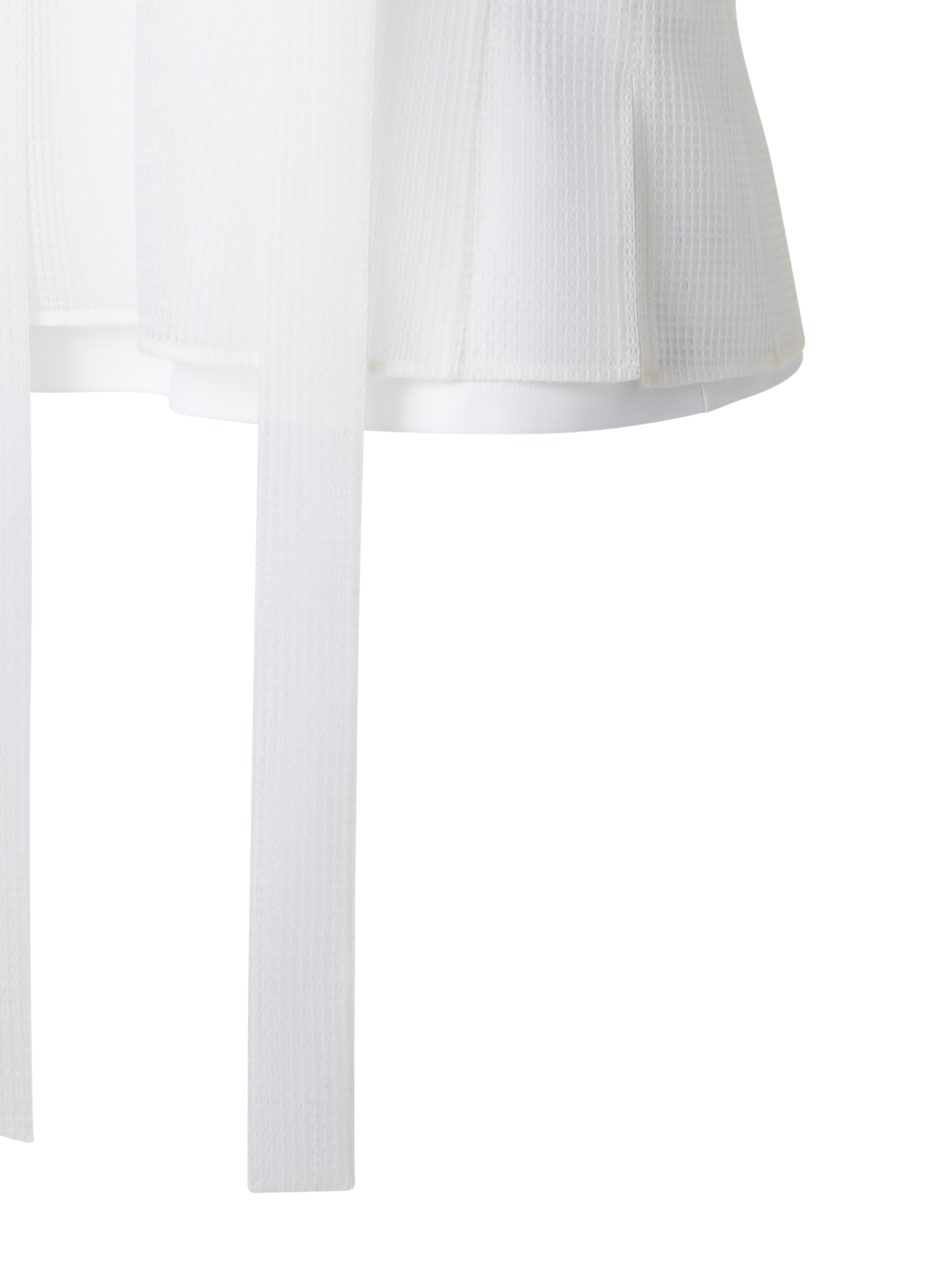 Designer Ärmellose Techno-Bluse mit Schleife - Weiss