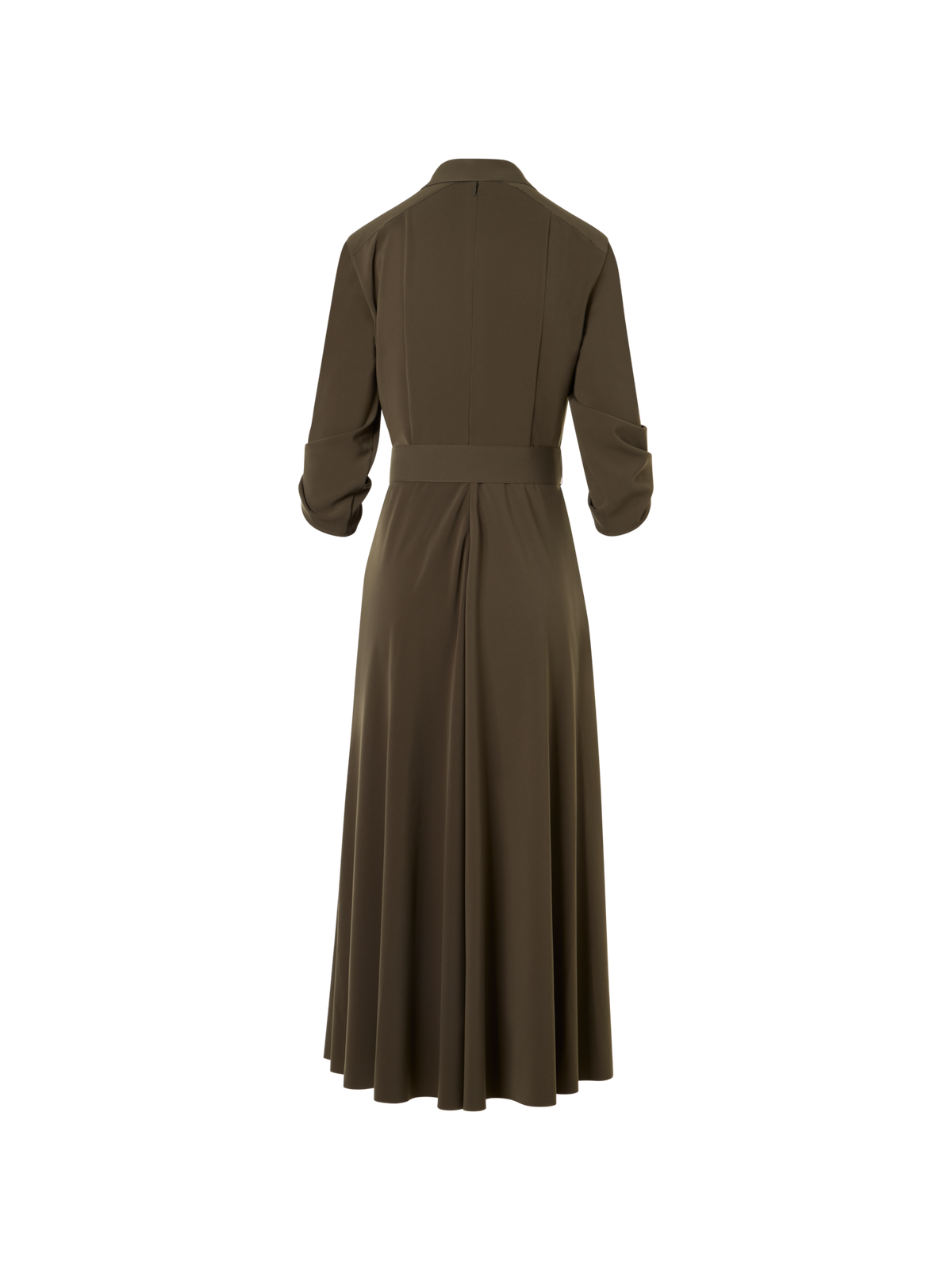 Designer Ausgestelltes Midikleid aus Signature-Lasercut-Krepp - Grün