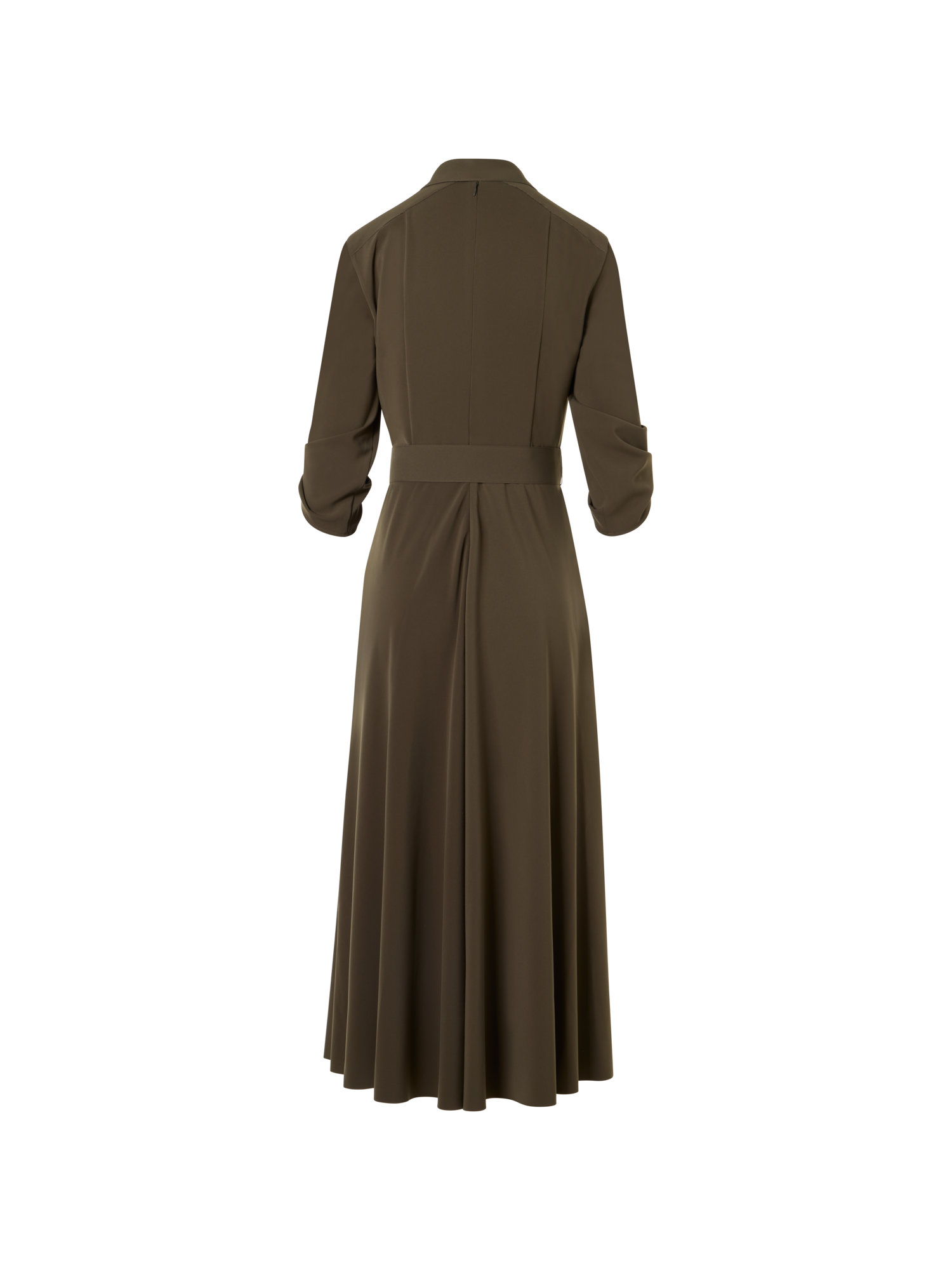 Designer Ausgestelltes Midikleid aus Signature-Lasercut-Krepp - Grün
