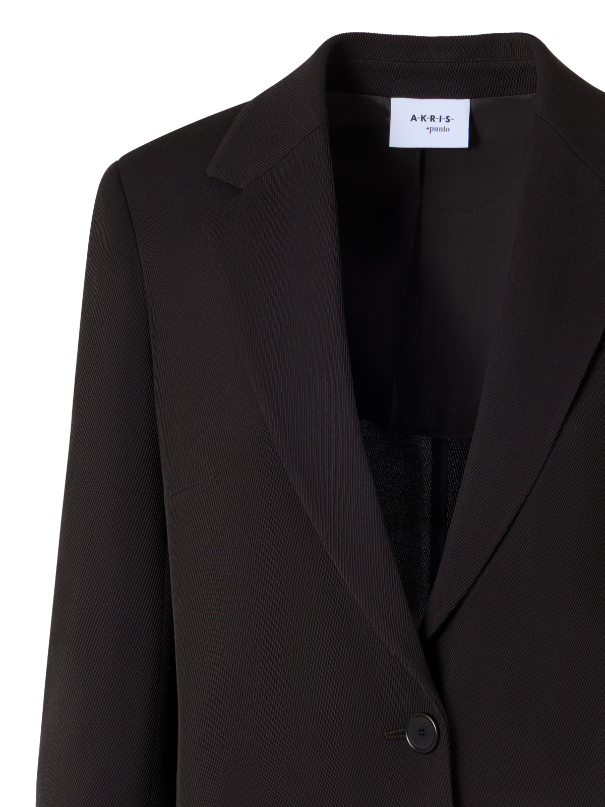 Designer Boyfriend-Blazer aus Woll-Tricotine - Braun