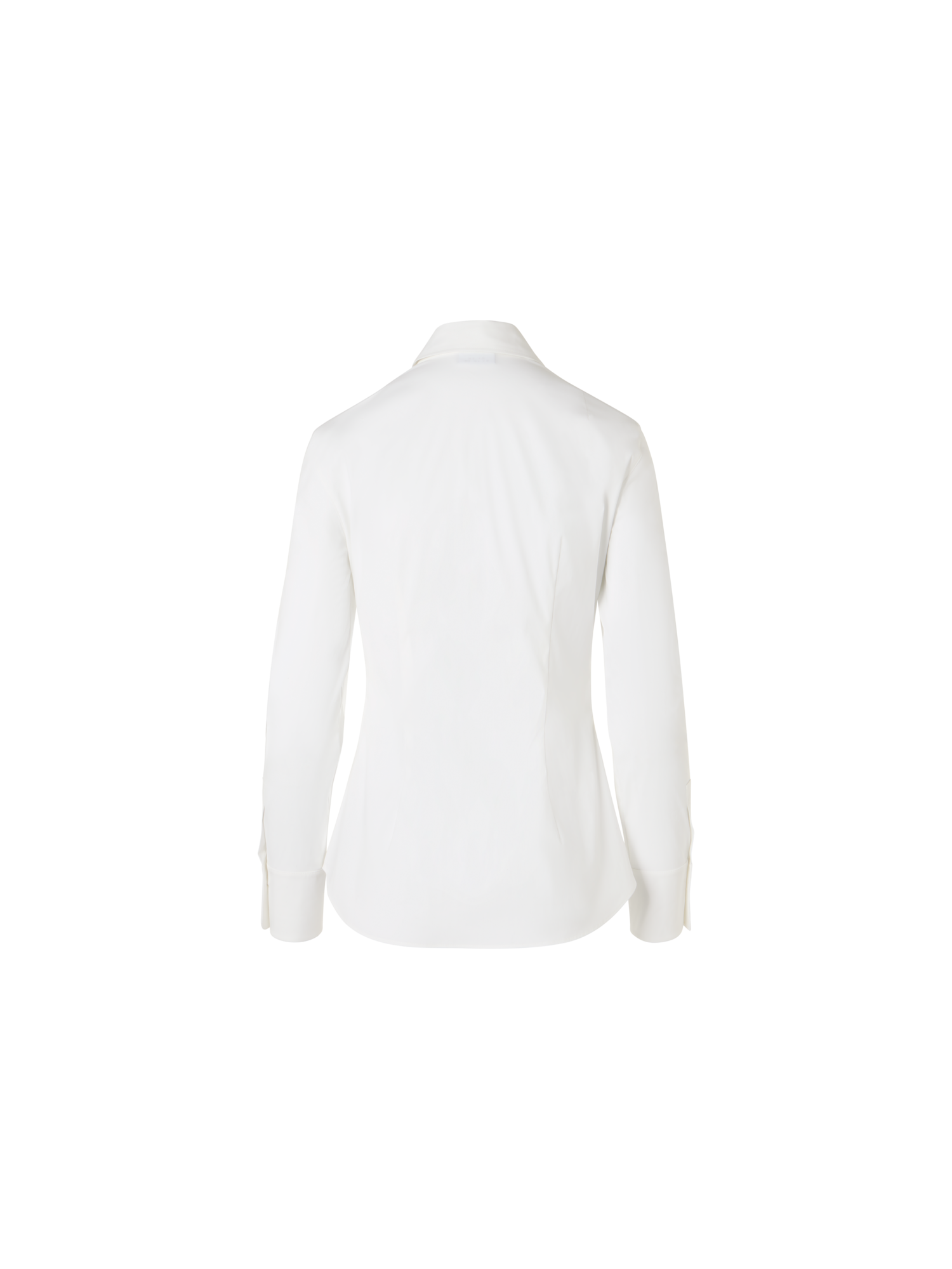 Designer Bluse aus Stretch-Baumwollpopeline - Ecru