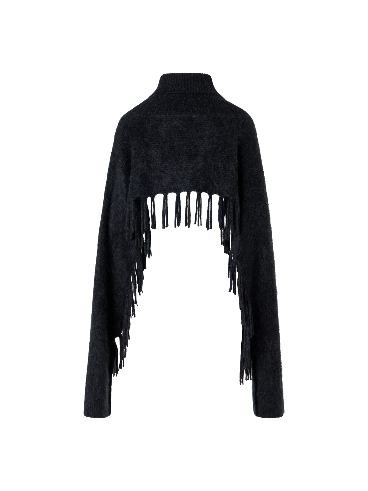 Designer Cape-Schal aus Cloud Cashmere mit Rollkragen - Grau