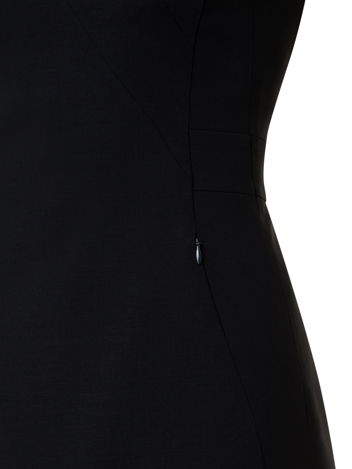 Designer Ärmelloses Etuikleid aus Woll-Doubleface - Schwarz