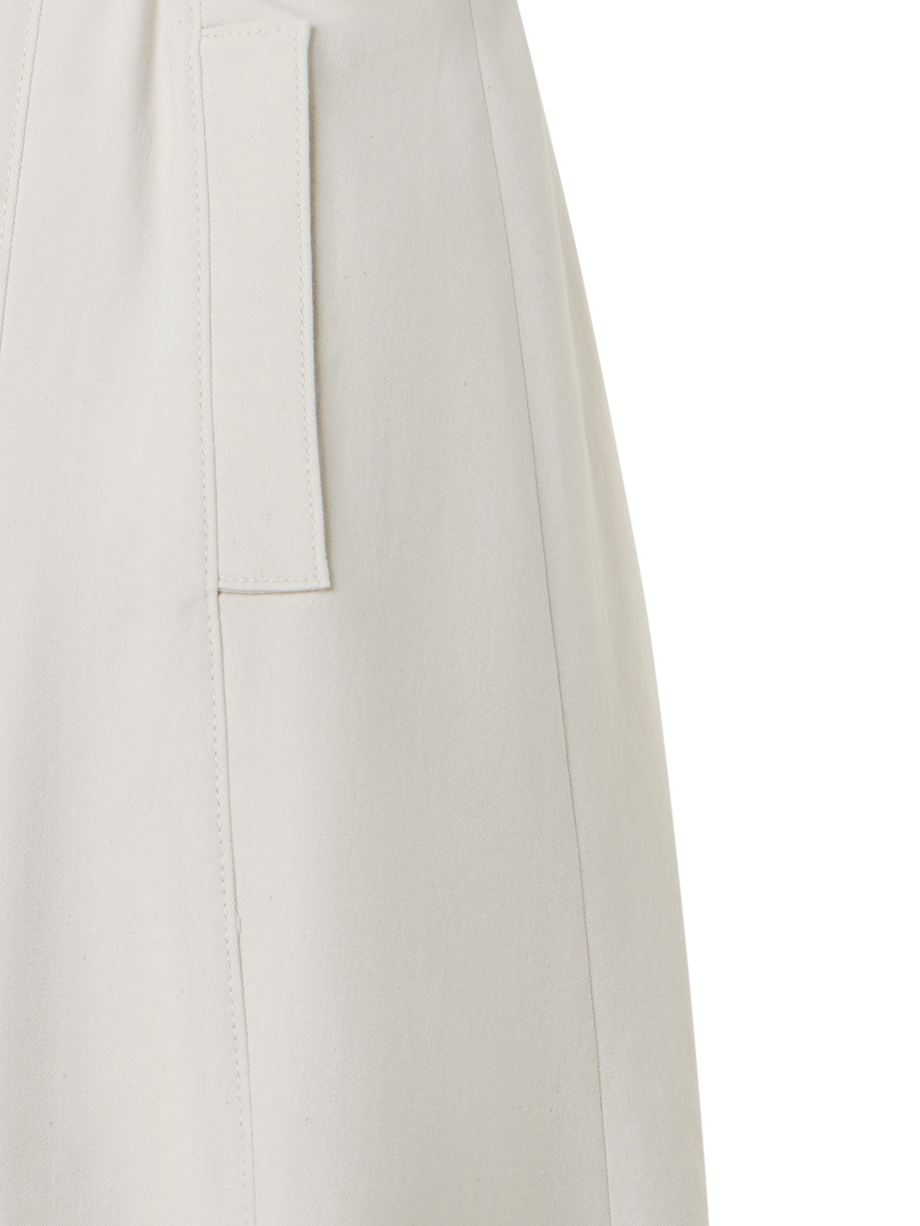 Designer Ärmelloses Midi-Hemdkleid aus Baumwoll-Denim - Grau - Beige