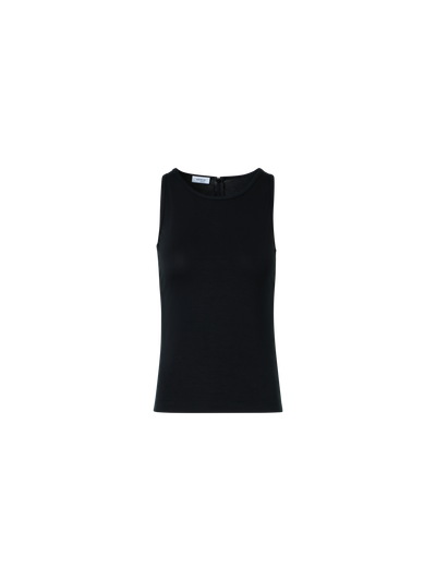 Designer Tailliertes Speedo-Top aus Stretch-Modal-Jersey - Schwarz