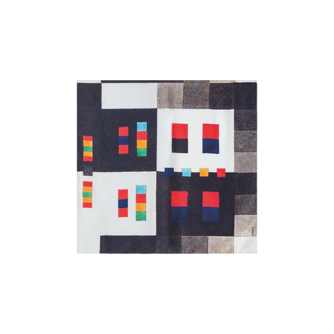 Schal aus Seide mit Colorama Druck