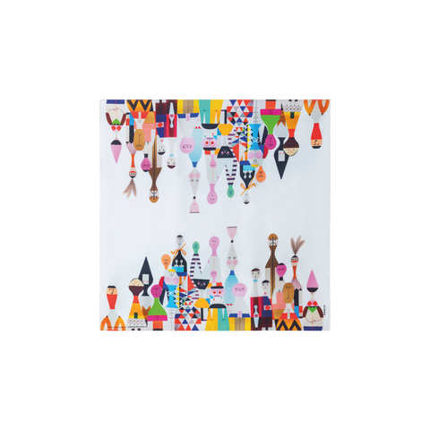 Schal aus Seide mit Wooden Dolls Druck