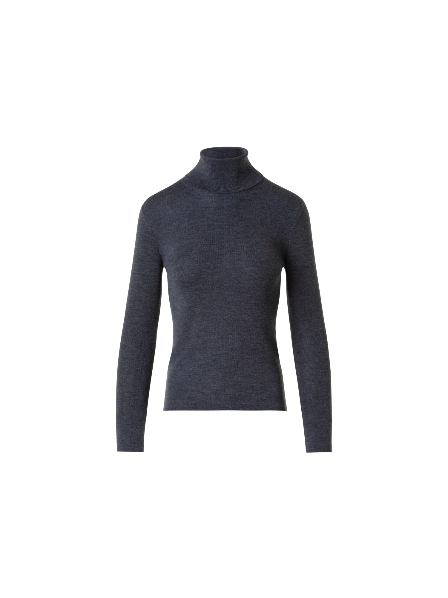 Designer Merino Wolle Turtle Neck Pullover - Grau