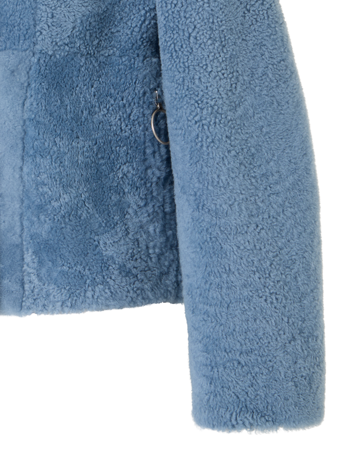 Designer Wendbare Shearling-Jacke - Blau