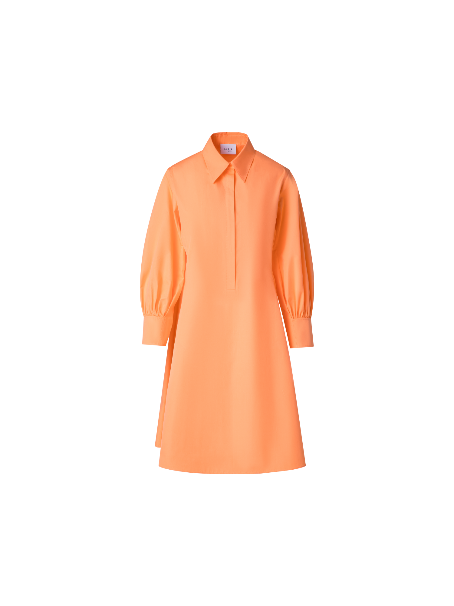 Designer Baumwoll-Blusenkleid - Orange