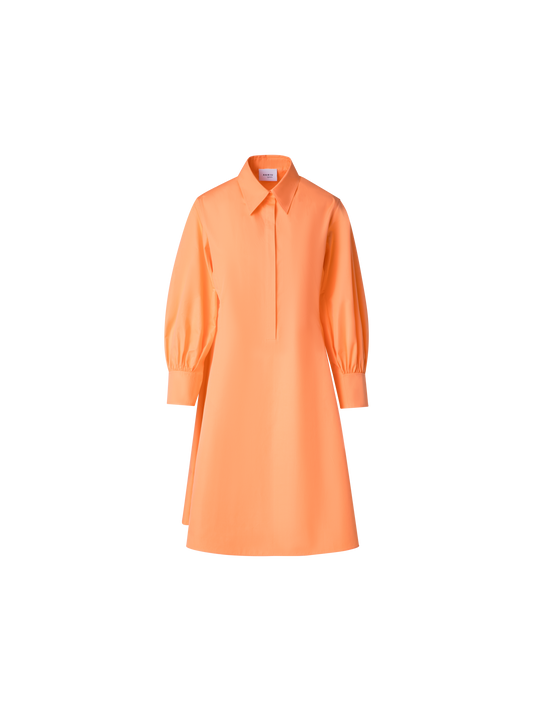 Designer Baumwoll-Blusenkleid - Orange