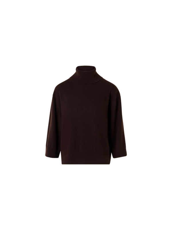 Designer Rollkragenpullover aus Kaschmir - Braun