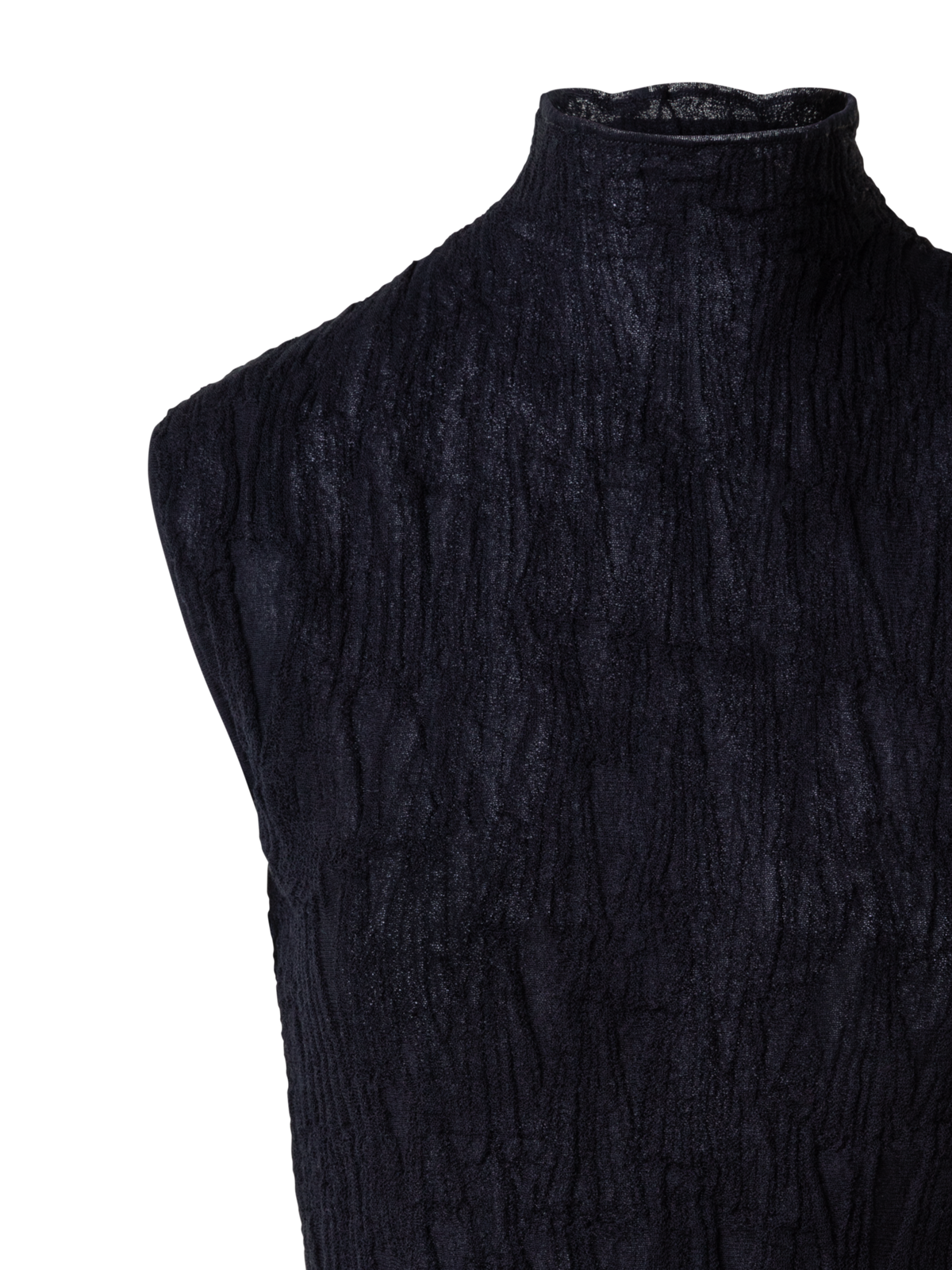 Designer Asagao 3D-Jacquard Strickoberteil - Schwarz