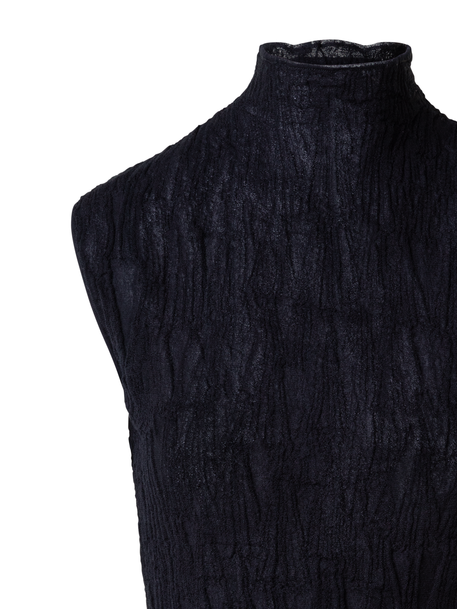 Designer Asagao 3D-Jacquard Strickoberteil - Schwarz